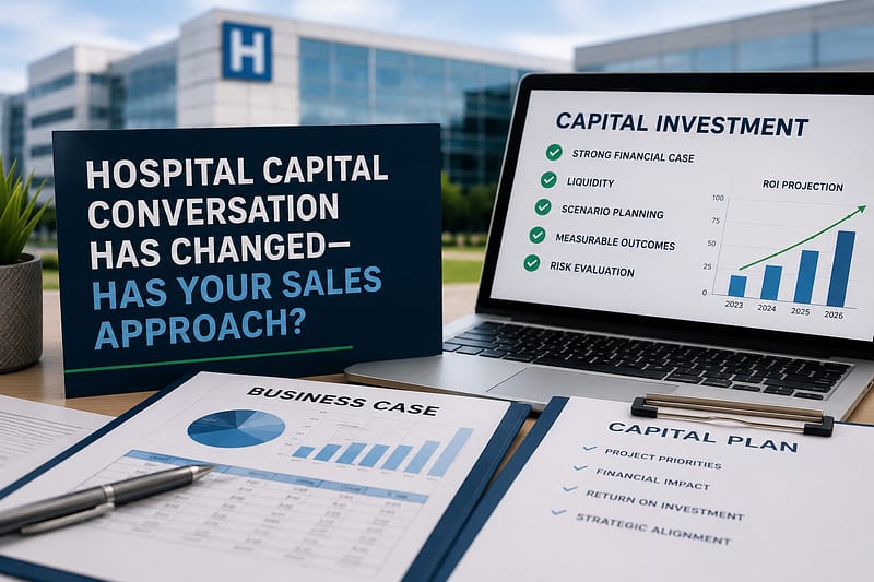 Hospital capital investment planning with business case, liquidity, ROI, risk evaluation and measurable outcomes for healthcare sales professionals.