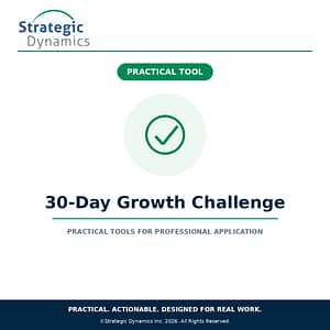 Strategic Dynamics 30-Day Growth Challenge for intentional professional growth and behavior change