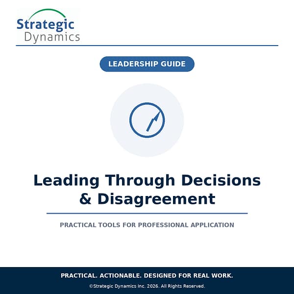 Strategic Dynamics Leading With Intention Communication Guide for leadership communication and development