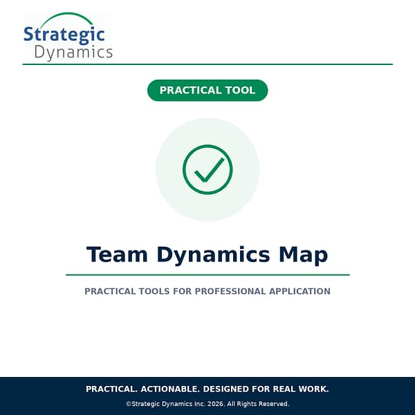 Strategic Dynamics Team Dynamics Map for team strengths, gaps, working patterns, and collaboration