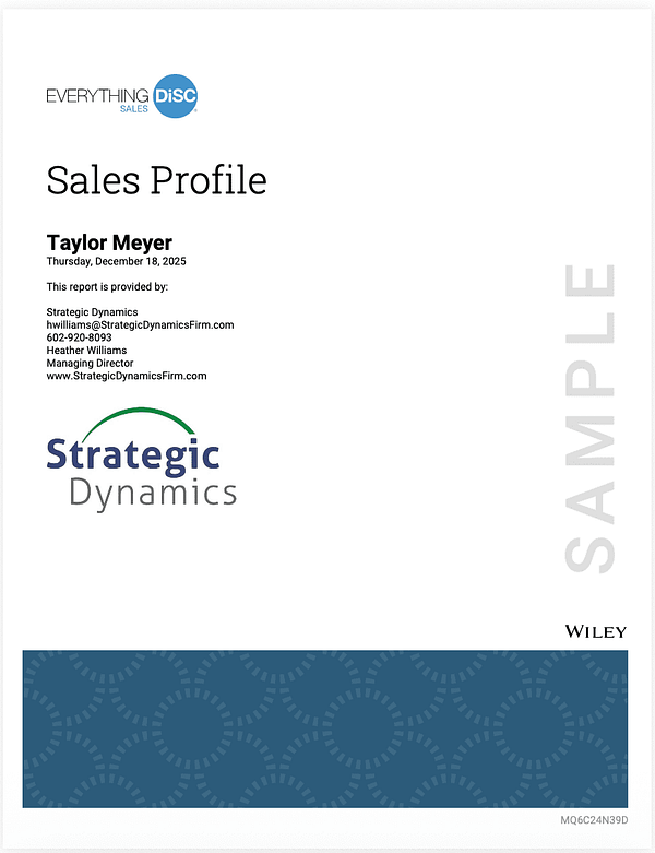 Everything DiSC Sales Assessment