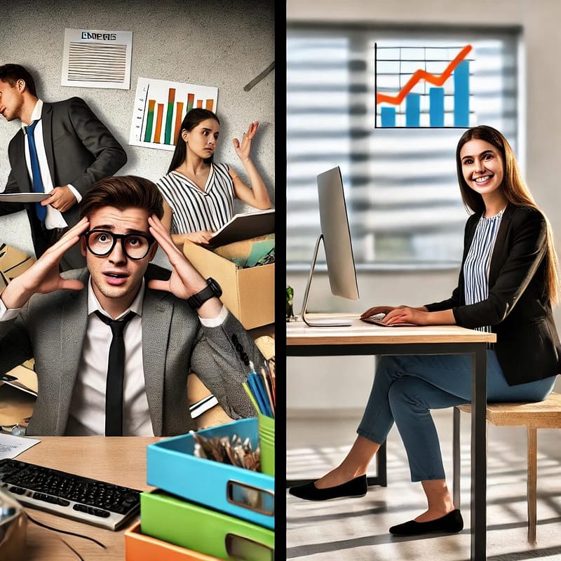 HR professional reviewing candidate assessments on laptop – avoiding costly hiring mistakes with PXT Select and DiSC.