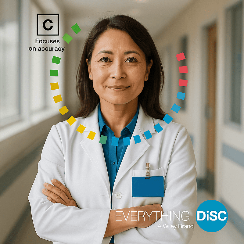 Hospital leaders using DiSC® to improve team communication and collaboration in meetings